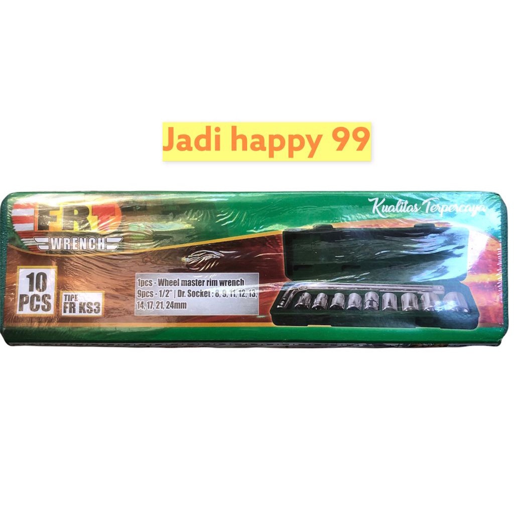 KUNCI SOCK SET 10 PCS MERK FRT / KUNCI SOK SET / KUNCI SHOCK / KUNCI SOCKET SET / SOCKET WRENCH SET 