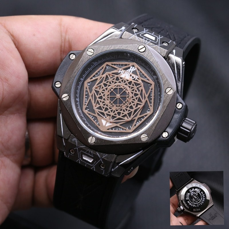 Jam Tangan HUBLOT SangBleu | Jam Tangan Super Premium | Tali Kulit BigBang F1