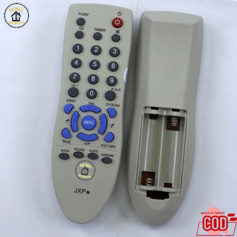 Remot Remote TV SANYO Tabung Slim Flat series tanpa setting