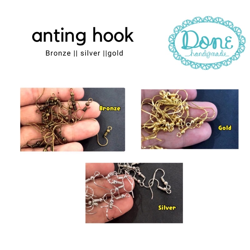 hook anting tusuk perhiasan aksesoris handmade diy giwang anting kait donehandymade done handymade