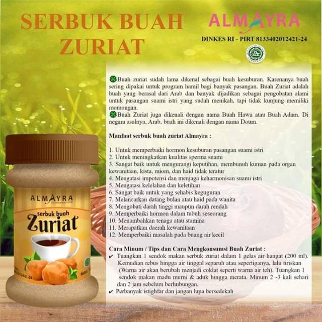 Serbuk buah Zuriat