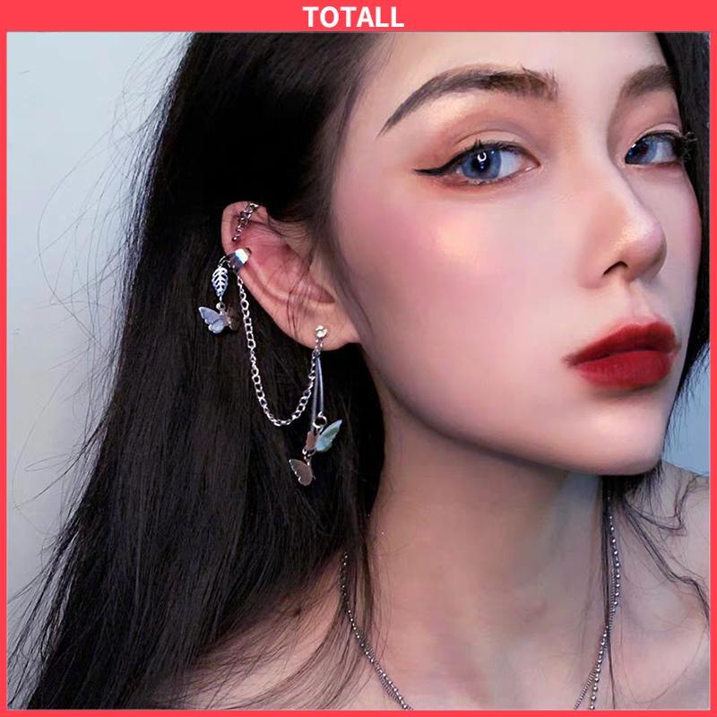 COD Klip telinga pejantan kupu-kupu klip tulang telinga anting-anting siswa-Totall