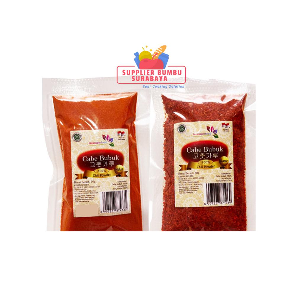 

Gochugaru Bubuk Cabe Kasar Halus Cabai Red Pepper Powder Korea Halal 50g