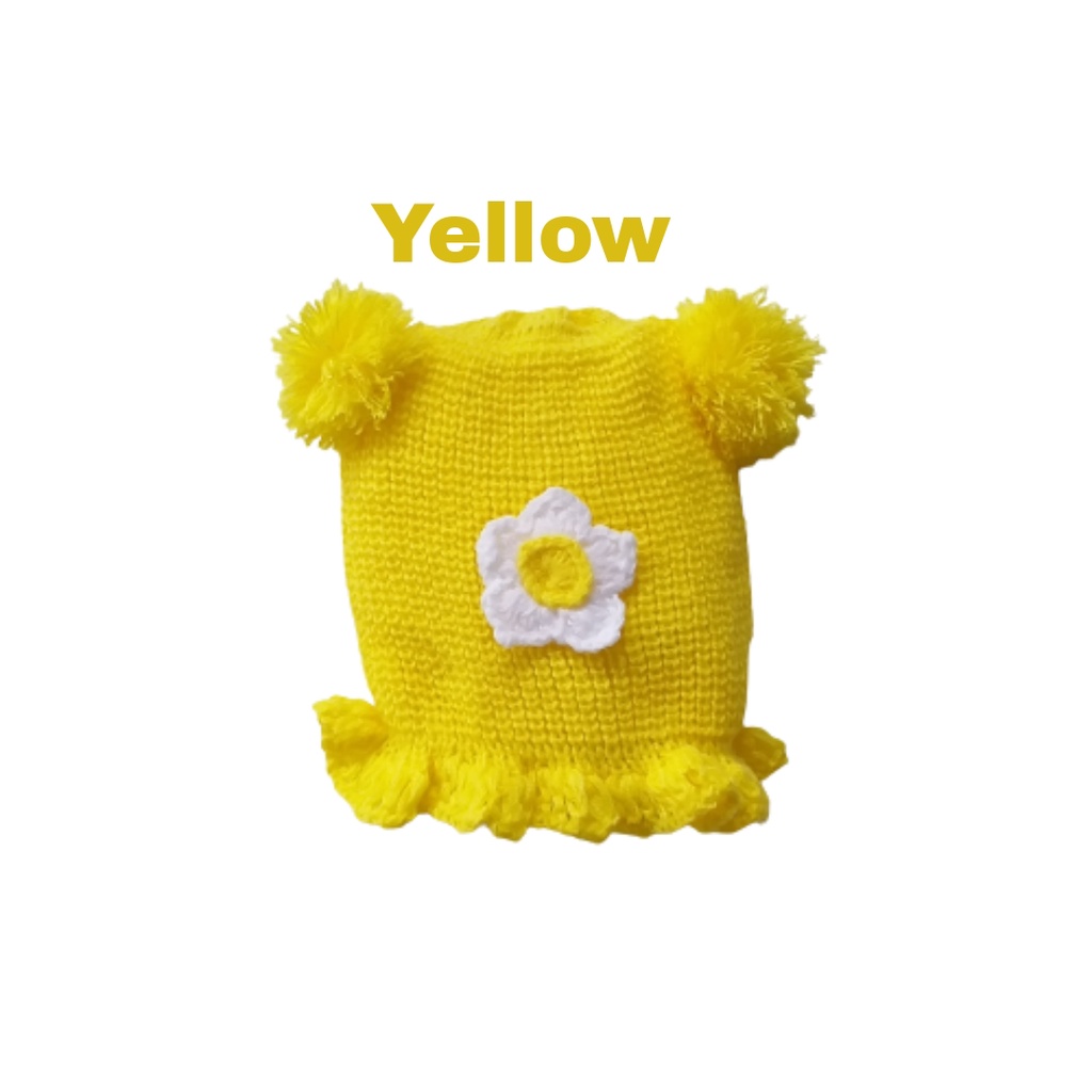 HappyOliver KUPLUK RUFFLE FLOWER (G) Topi Anak Lucu Model kupluk Usia 0 Sampai 3 Tahun Kualitas Terbaik