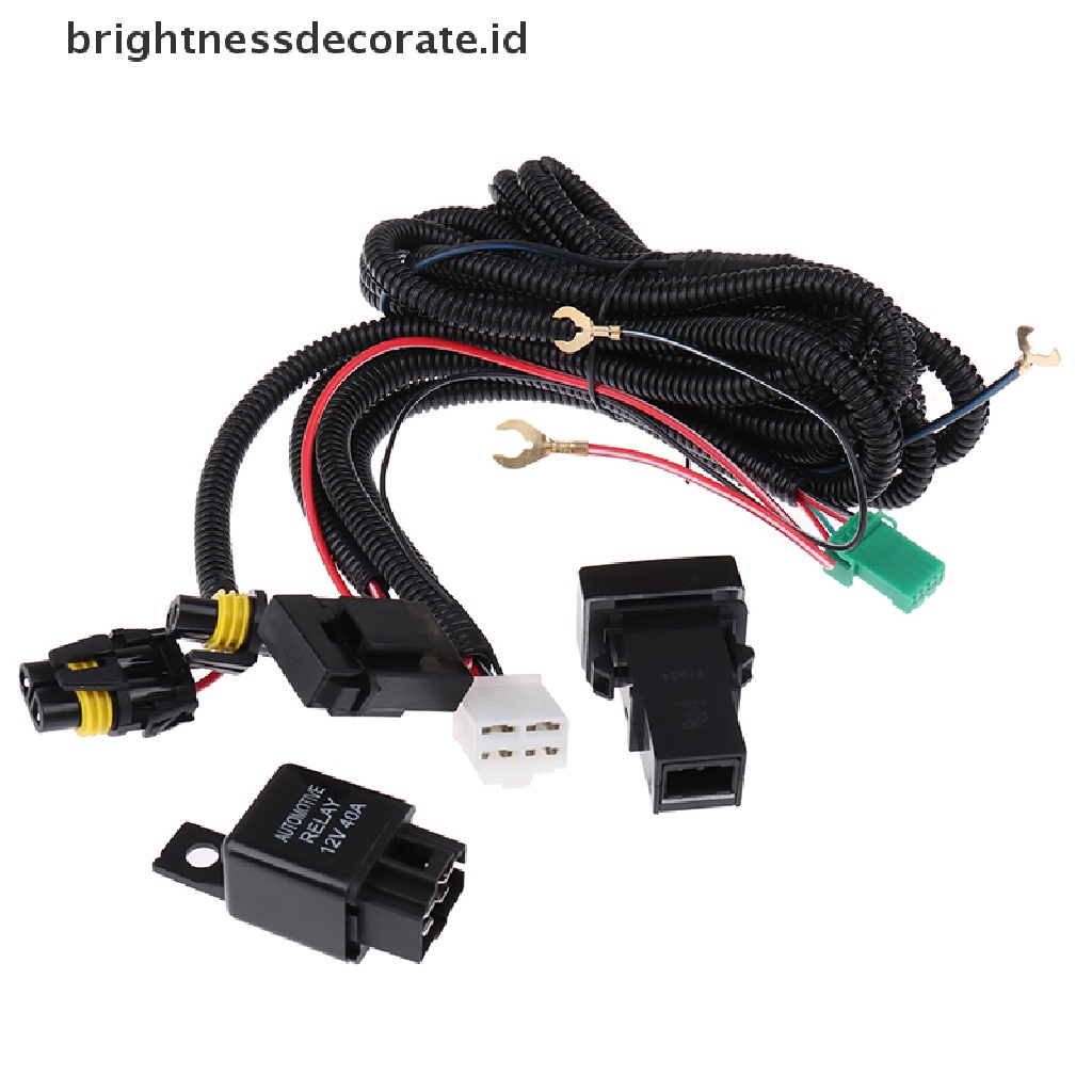 (birth) H11 Relay Switch Lampu Kabut LED 12V 40A Dengan Kabel Harness