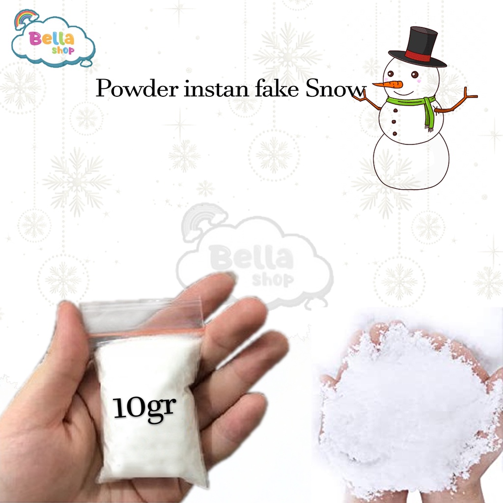 Bubuk SALJU BUATAN Instant SNOW Powder instan fake snow Mainan sensory