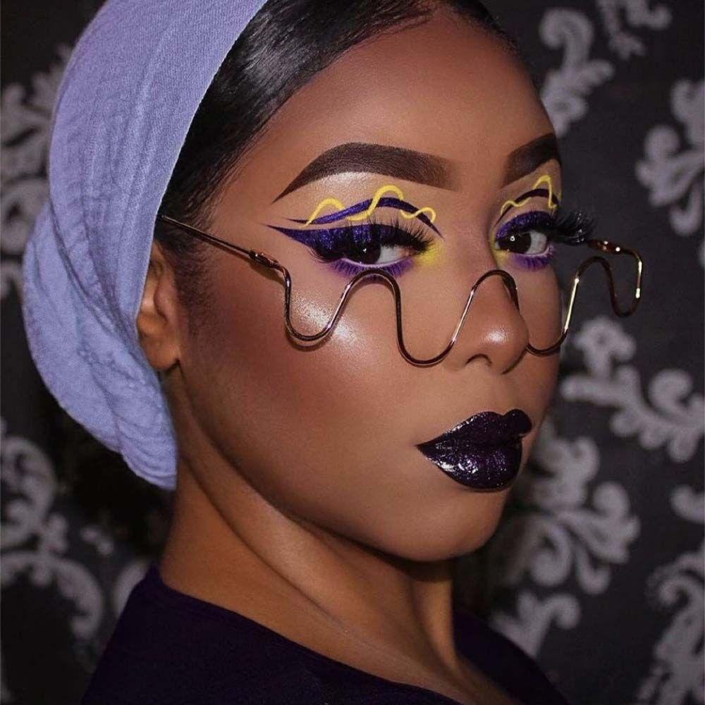 Frame Kacamata Berlian Agustina Silver Gold Steampunk Dekorasi Kacamata Untuk Wanita Sunglasses Wave Glasses Frame