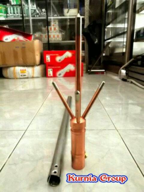 PENANGKAL PETIR TRISULA  ANTI PETIR + PIPA 50CM TOMBAK SPLITZEN SATU SET TIANG MODEL BARU TERMURAH