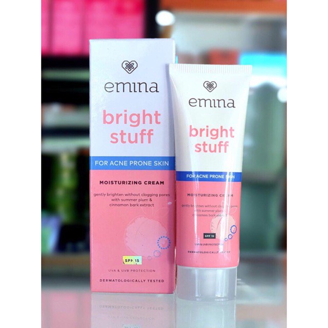 `ღ´ PHINKL `ღ´ ╰☆☆ 𝔢мιℕά ☆☆╮ Emina Bright Stuff For Acne Prone Skin Moisturing Cream memperbaiki skin barrier jerawat