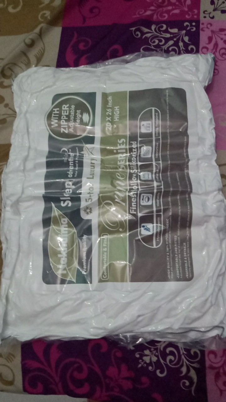 Nakhaima Bantal Zipper Adjustable Medium (virgin Hollow Fiber / Oeko-tex Certified)