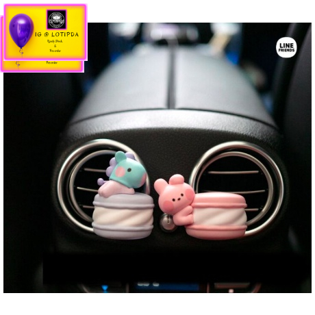 READY STOCK - Line Friends BT21 Mini Ni Macaron Car Clip Air Freshener MININI MACARON CAR AIR FRESHE