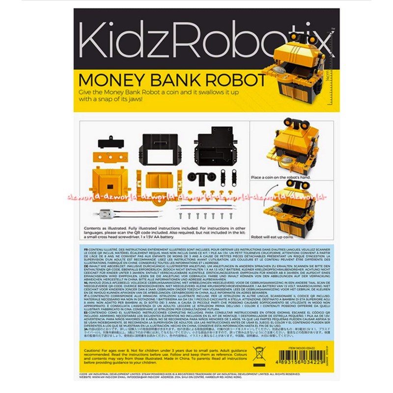 4M Kidzrobotix Money Bank Robot Mainan Membuat Celengan Robbot Tabungan Nabung