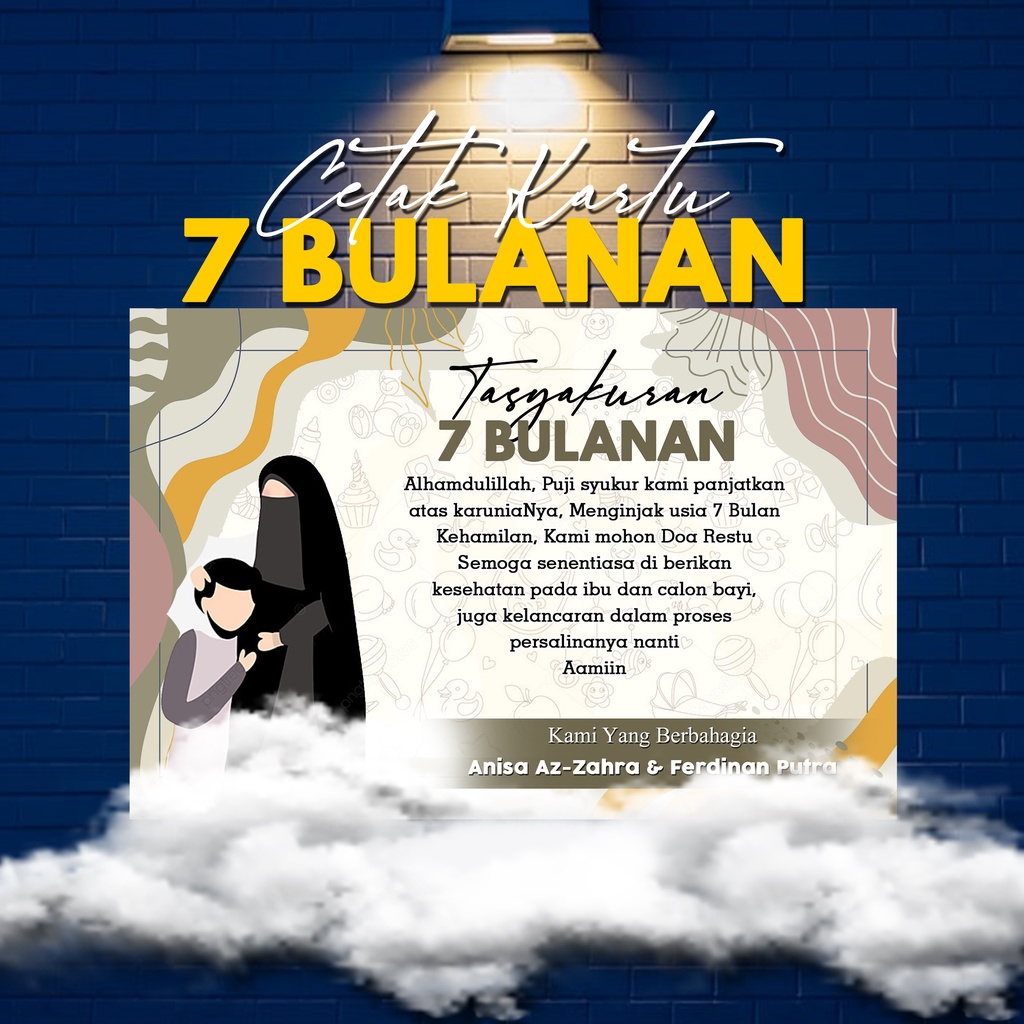 

CETAK KARTU 7 BULANAN / KARTU PITONAN / CETAK KARTU KEHAMILAN / LABEL 7 BULANA