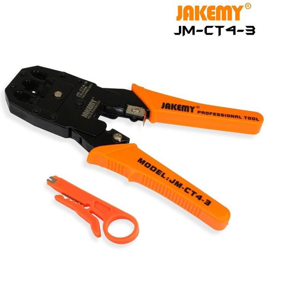 Grosir Terpopuler Jakemy JM-CT4-3 Plier 4P 6P 8P LAN Crimping Tool Tang Crimping 3 Hole