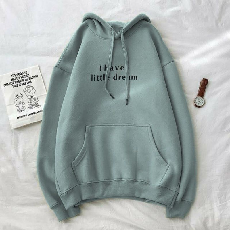 I HAVEA LITLE DREAM SWEATER | SWEATER HOODIE OVERSIZE WANITA OVERSIZE