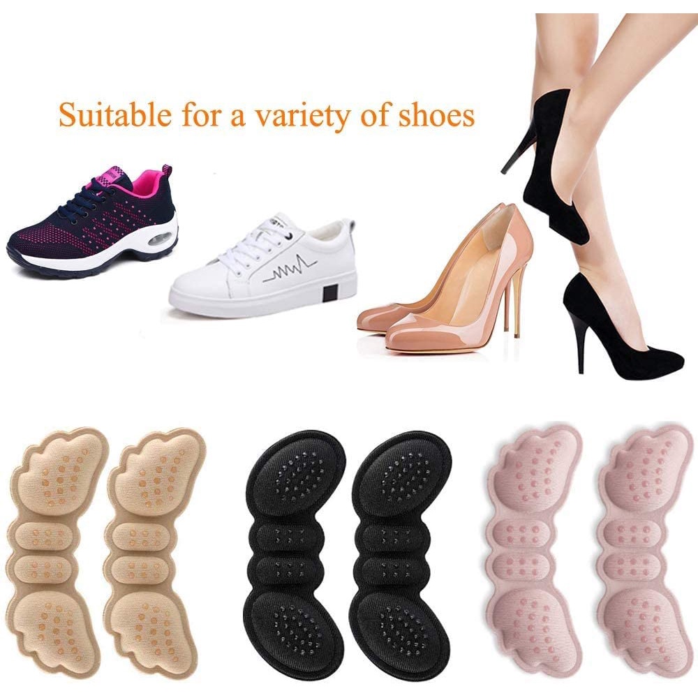 1 Pasang Heel Grips untuk Wanita Heel Cushion Sisipan Self-Adhesive Sol Sepatu Perawatan Kaki