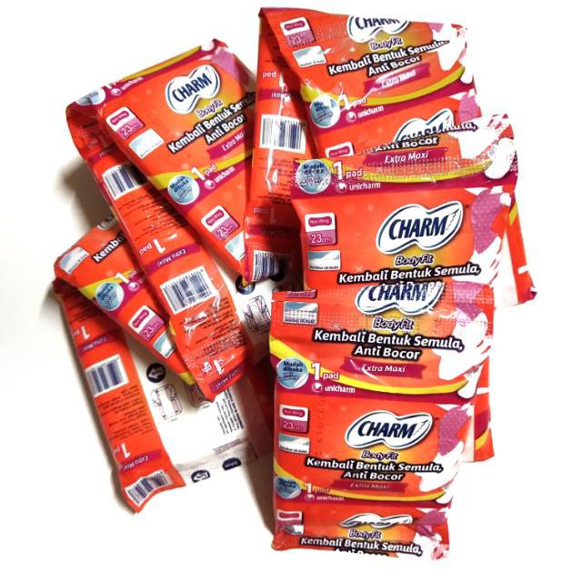 Charm Body Fit Extra Maxi Non Wing 1p 8p 10p Safe Night Nyenyak Sampai Pagi 10p 6p