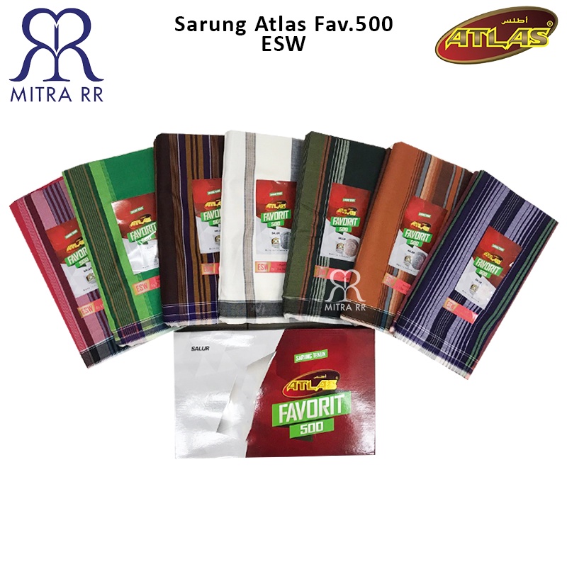 Sarung Atlas Favorit 500 ESW Es Lilin Warna Sarung Dewasa Motif Salur