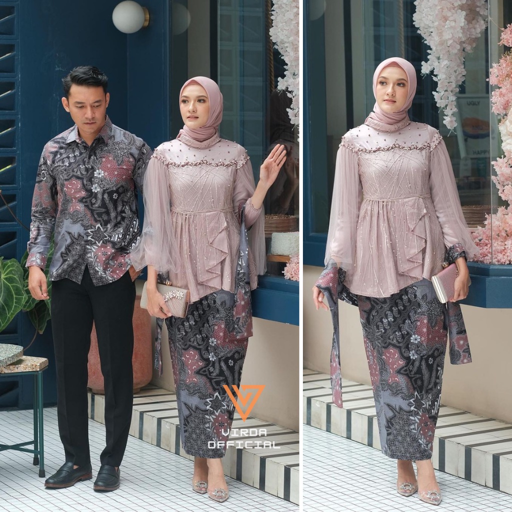 Kebaya Couple Modern Kebaya Wisuda Lamaran Baju Tunangan Batik Brukat Terbaru Baju Couple Kondangan 
