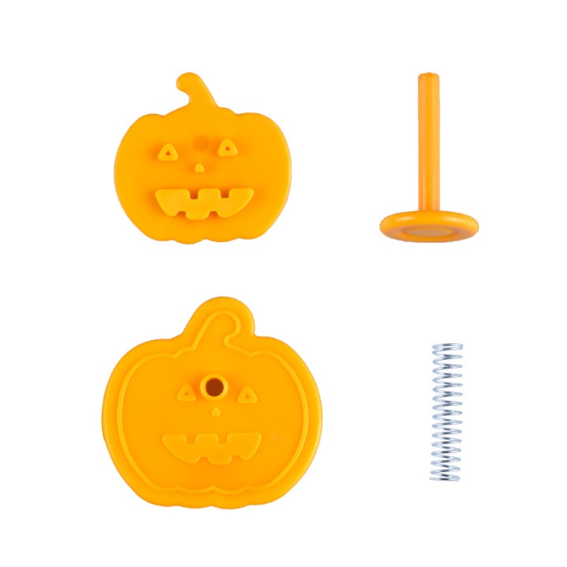 Zzz 4pcs / set Cetakan Kue / Biskuit 3D Tema Halloween Bahan Plastik