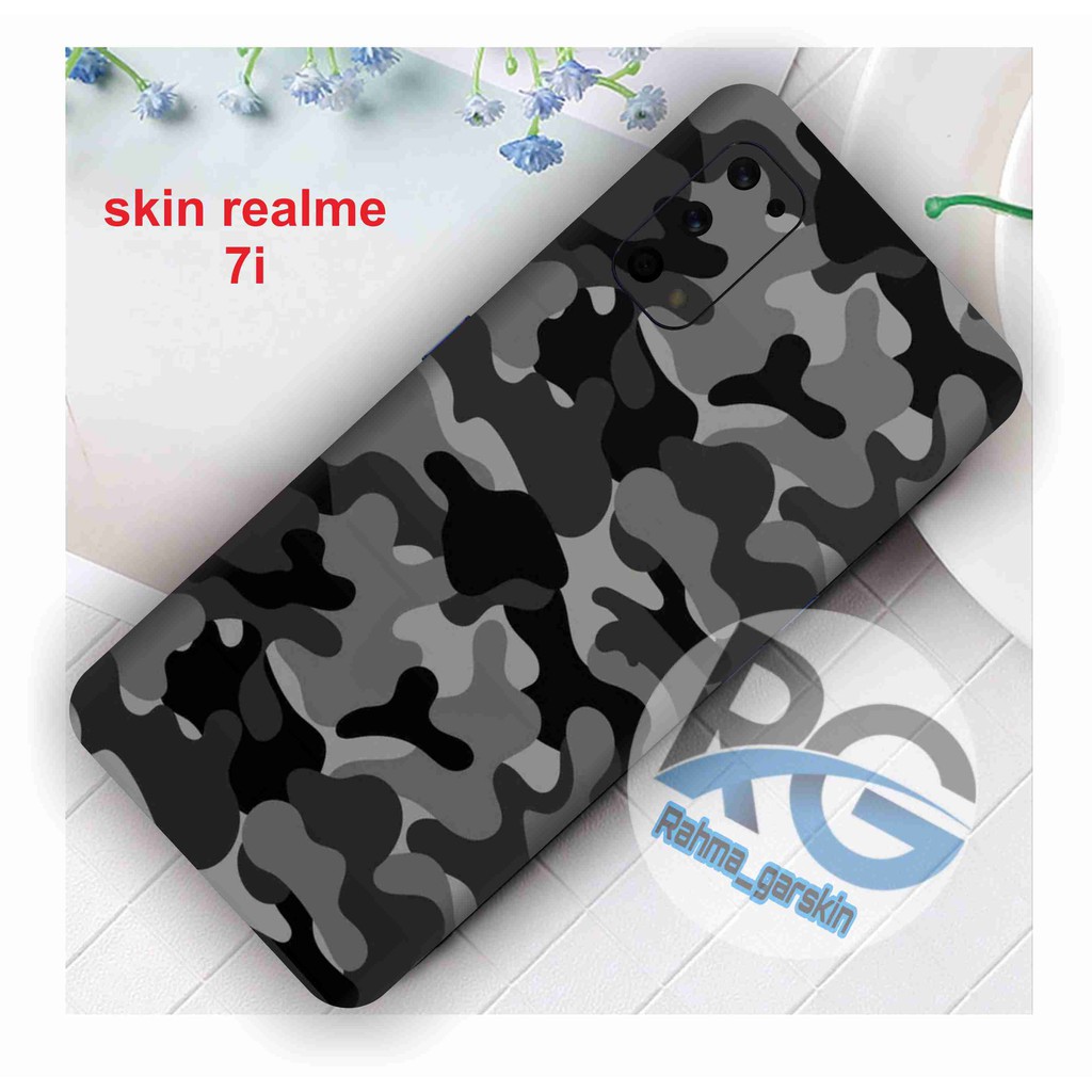 garskin hp realme 7i motif chamouflage - free custom motif