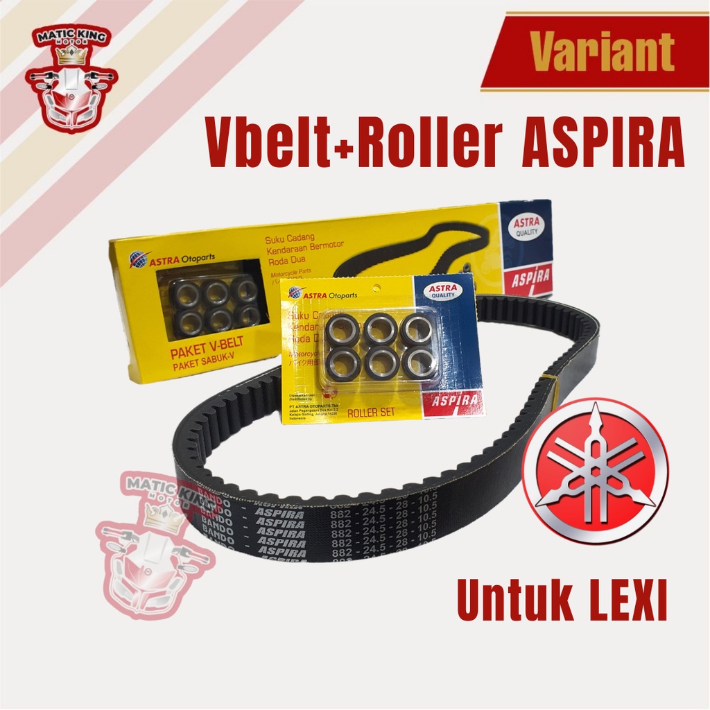 Vanbelt v belt Van belt fanbelt kit set assy Yamaha Aerox  Lexi 125 155 YH-E76PA-ARX-1200 Aspira Astra Otoparts