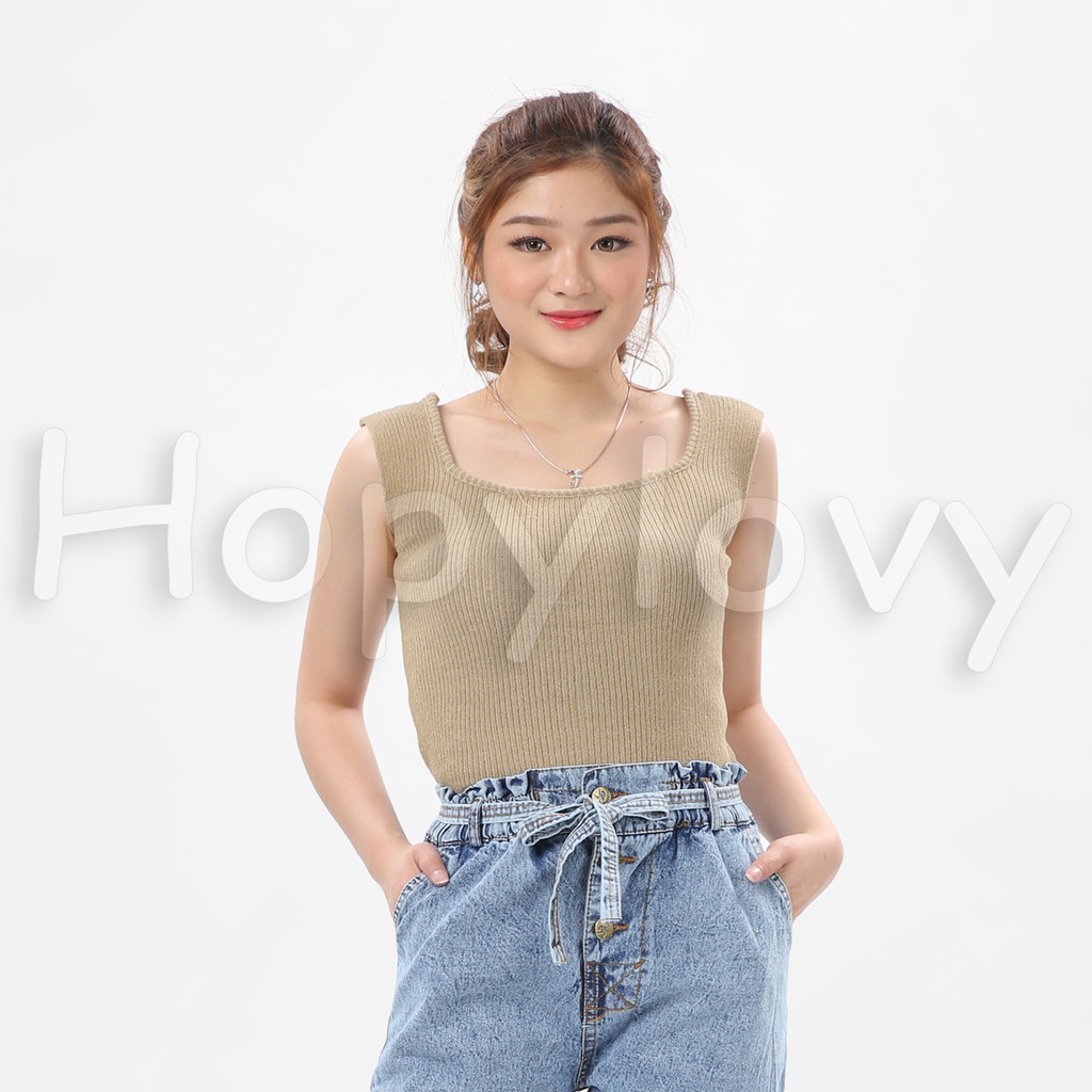 HOPYLOVY Tanktop Knit Rajut Wanita Maria