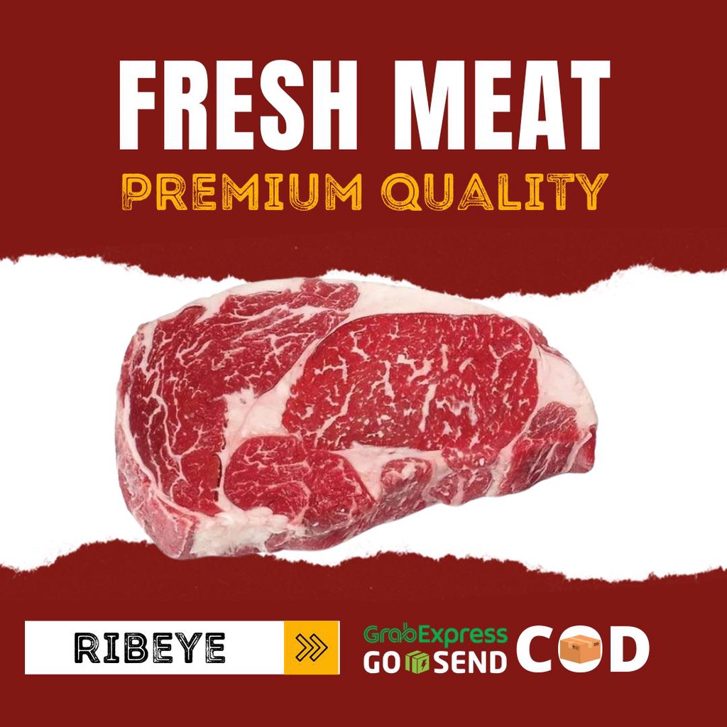 

Daging Sapi Ribeye Steak Import AUS Beef Grade A Rib Eye / Beef rib eye meltique