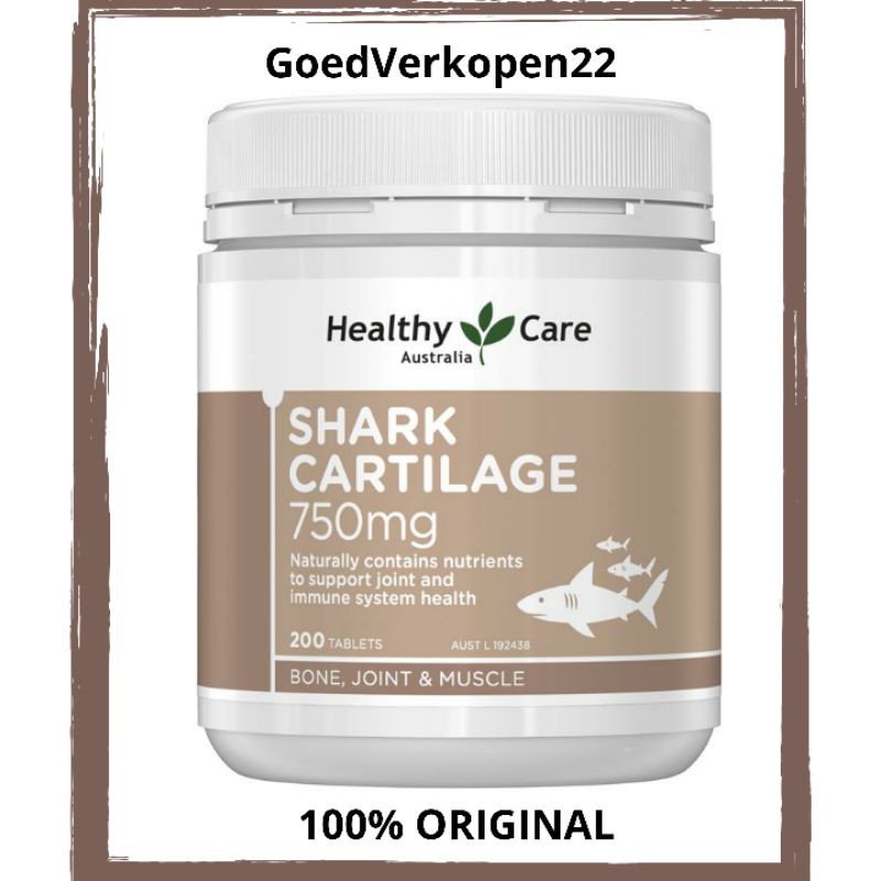 Healthy Care Shark Cartilage 750mg 200 Tablets