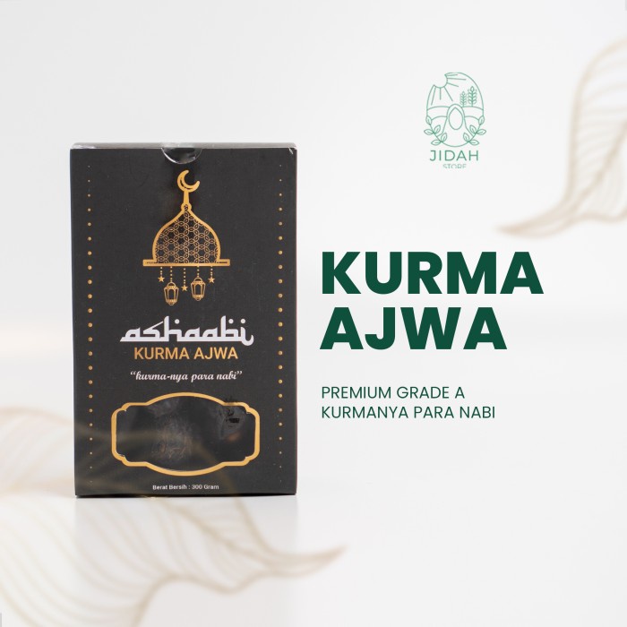

Kurma Ajwa Madinah premium grade A Jumbo Original kurma Nabi 300 gr