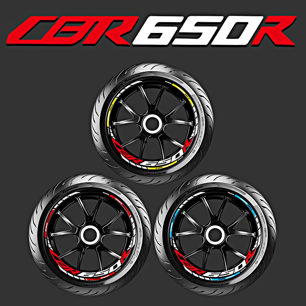 2 Set Sticker Decal Dekorasi Velg Motor HONDA CBR650R CBR 650R Motif Garis