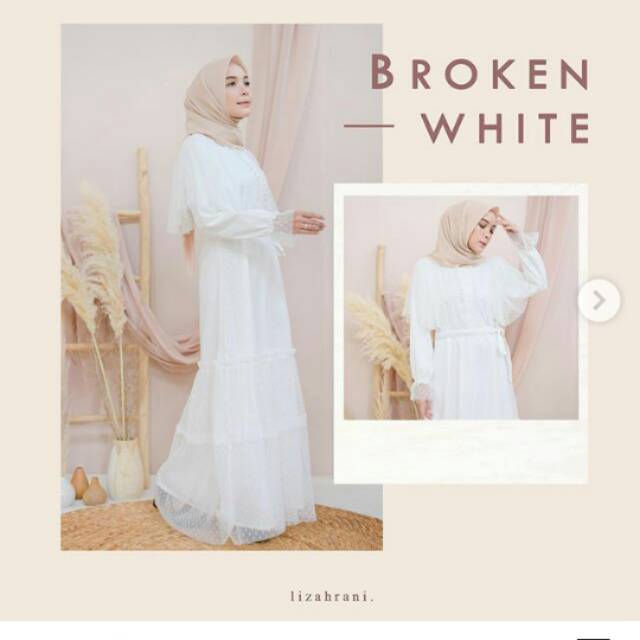 Rana dress by Lizahrani / Rana dress broken white M