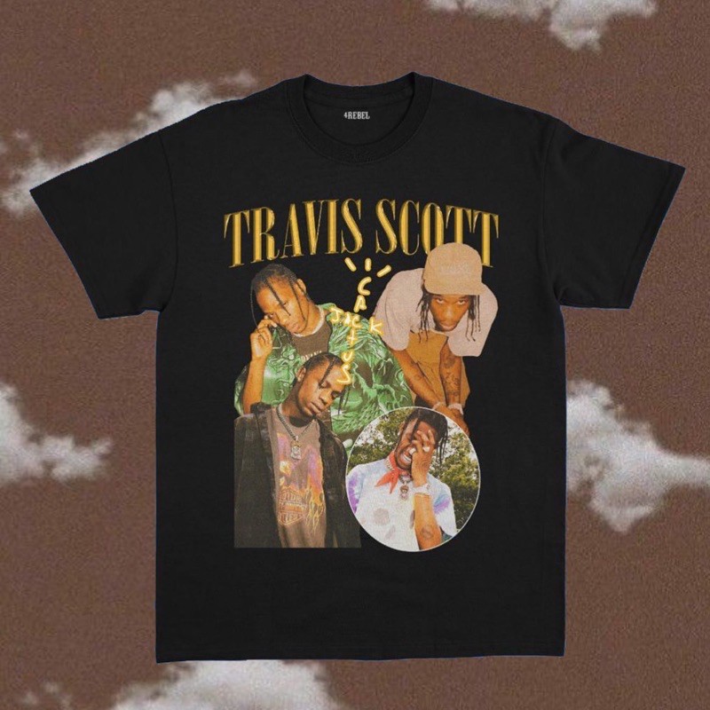 Travis Scott T-Shirt / Kaos Bootleg Vintage / Kaos Travis Scott / Kaos Oversized