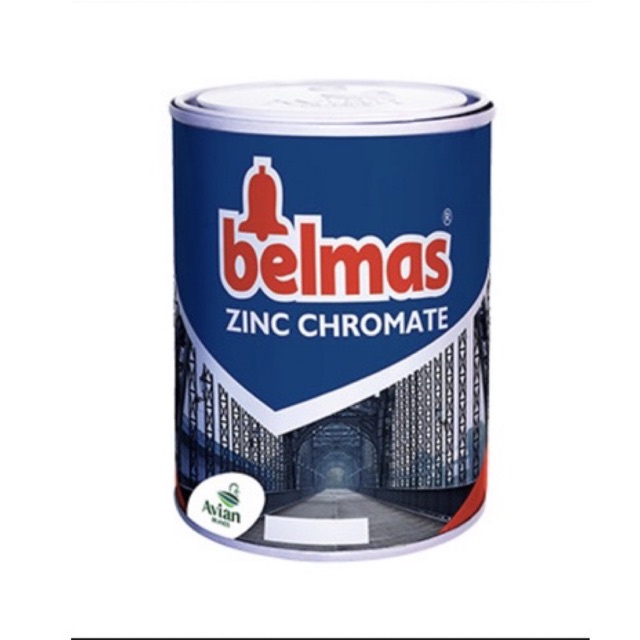 Cat Meni Besi Avian Zinchromate Belmas 1kg - Green 711 Cat Dasar Cat Meni Besi