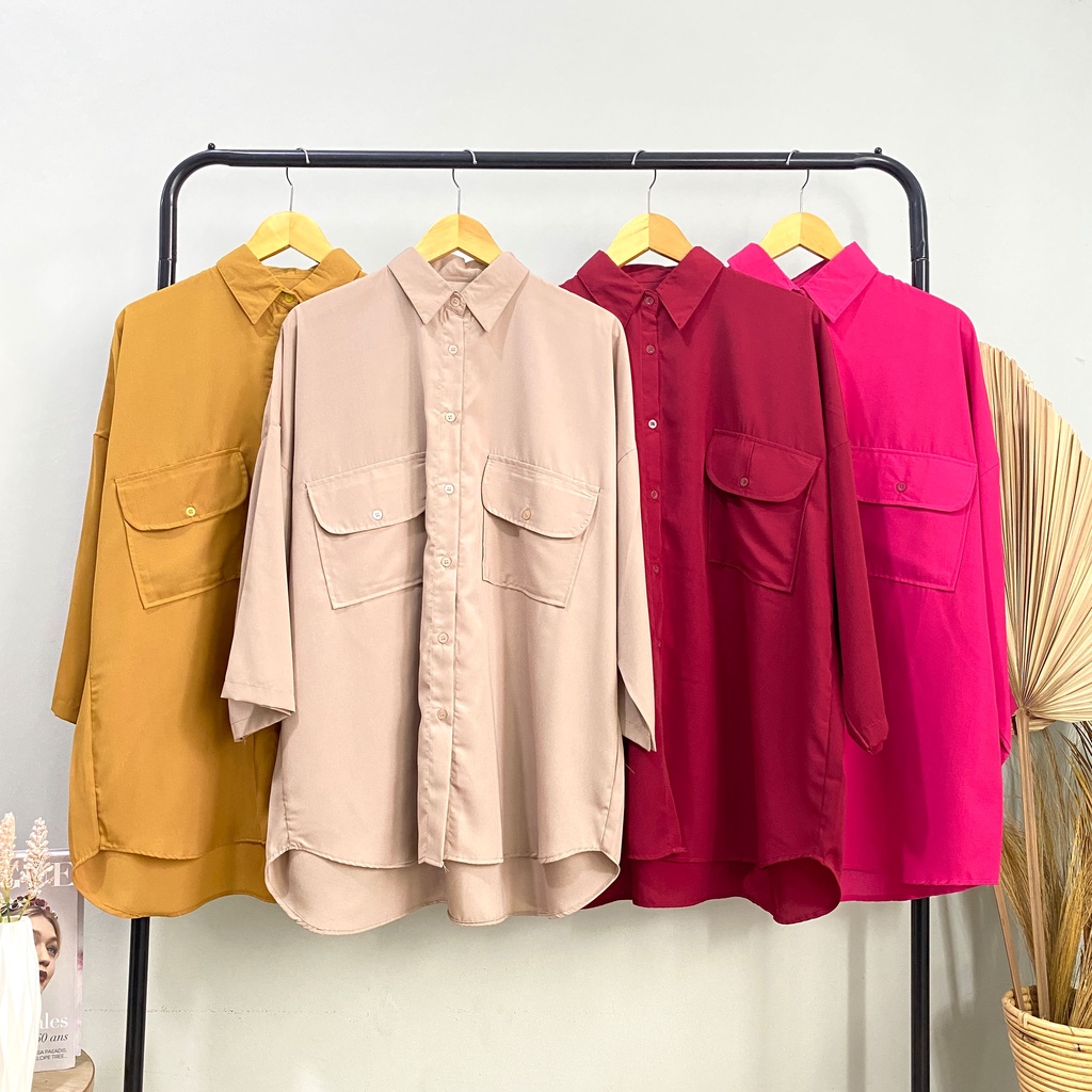 KEMEJA LE FATH POCKET OVERSIZE WOLFIS PREMIUM SHIRT BTS B173 CO