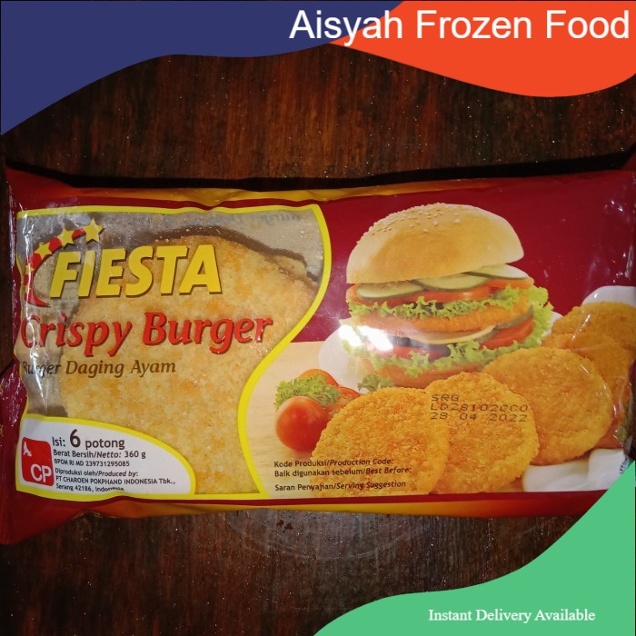 

Fiesta crispy burger daging ayam