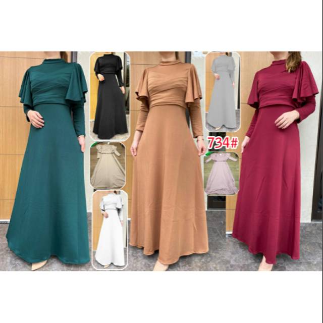 Jessicacollectionn 734# dress maxi import scuba/ clara maxi dress