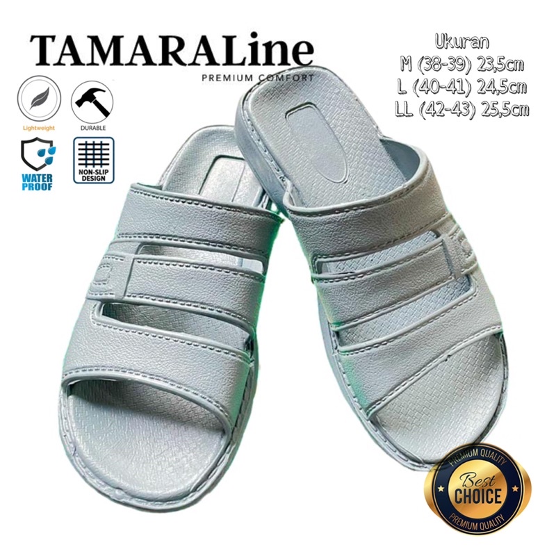 Sandal Selop Slide Slip on Karet Pria Dewasa / Remaja - TAMARALINE 86 / Bahan Premium Lentur Empuk Ringan Kuat Anti Slip Anti Air / Model Sandal Sporty Santai Rumah Hotel Outdoor Kamar Mandi Murah Original