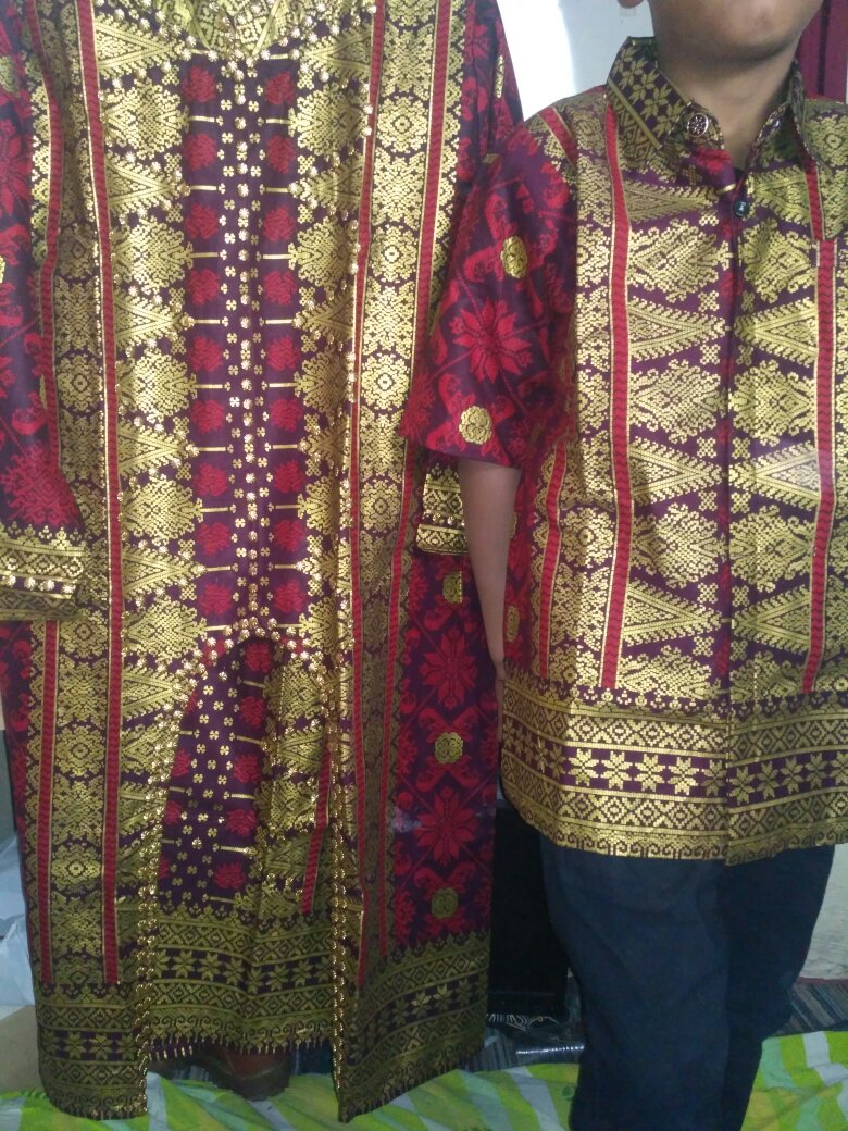 Setelan Batik Songket Palembang Mewah & Elegant Couple Keluarga