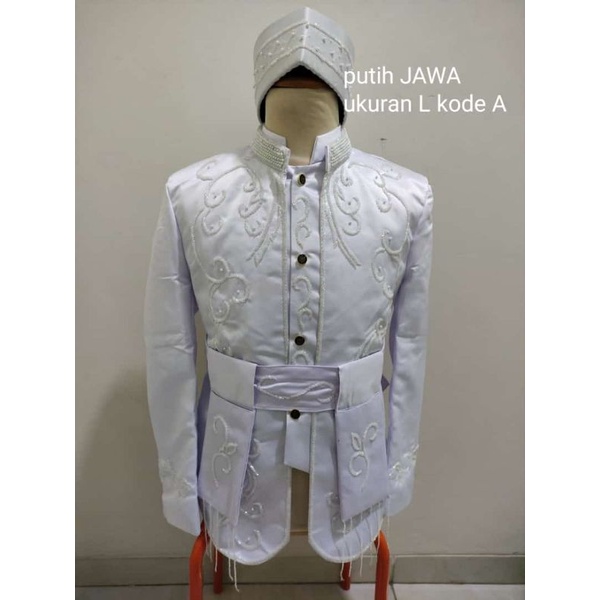 beskap pengantin rezky pria jawa sunda/beskap nikah/baju pengantin pria mewah..