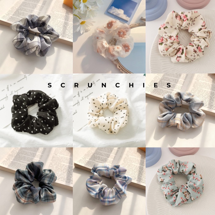 Scrunchies Scrunchie Skruncis Ikat Rambut / Karet Rambut Korea Minjun