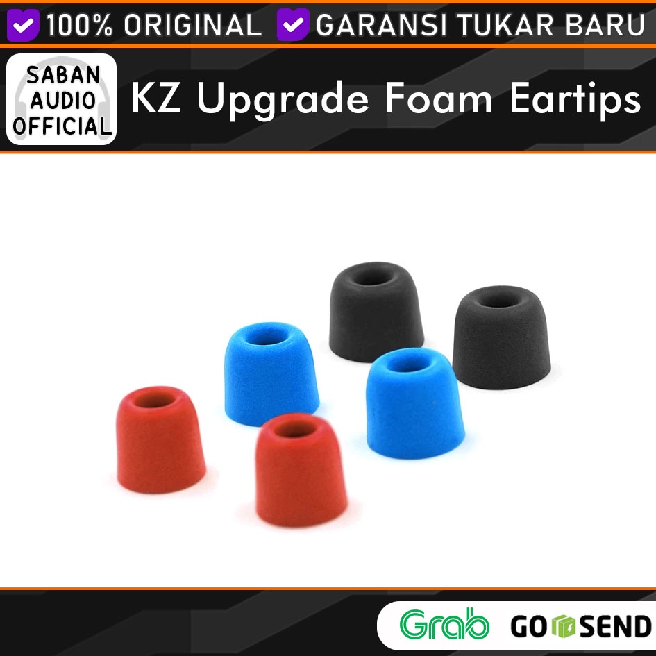 KZ Memory Foam Eartips - 3 Pasang utk  KZ EDX KZ ZSN PRO X KZ ZST X KZ ZSN PRO KZ DQ6 KZ ZS3 QKZ VK4