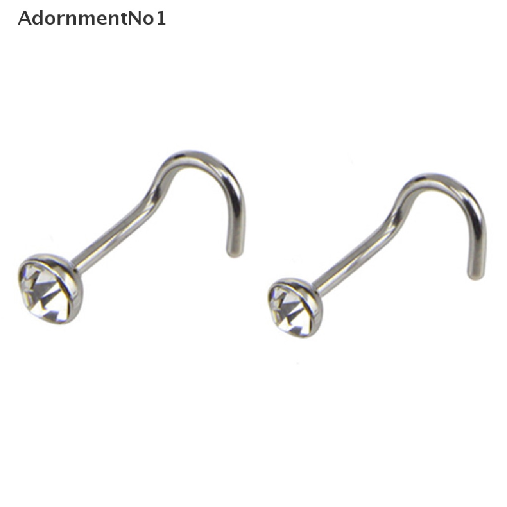 (AdornmentNo1) 22pcs / Set Cincin Tindik Hidung Bahan Stainless Steel