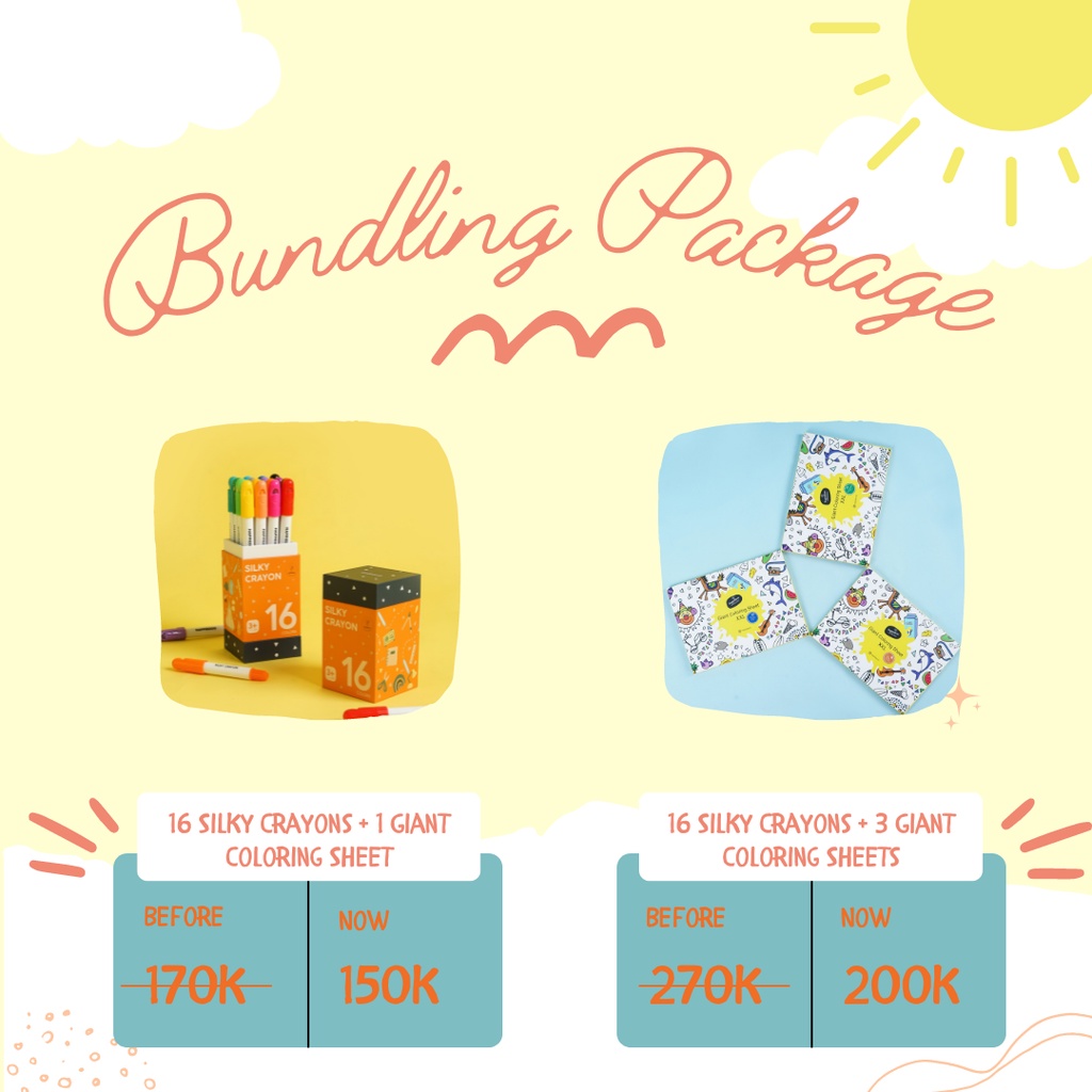 

Happiedoo Bundling Silky Crayons + Giant Coloring Sheet