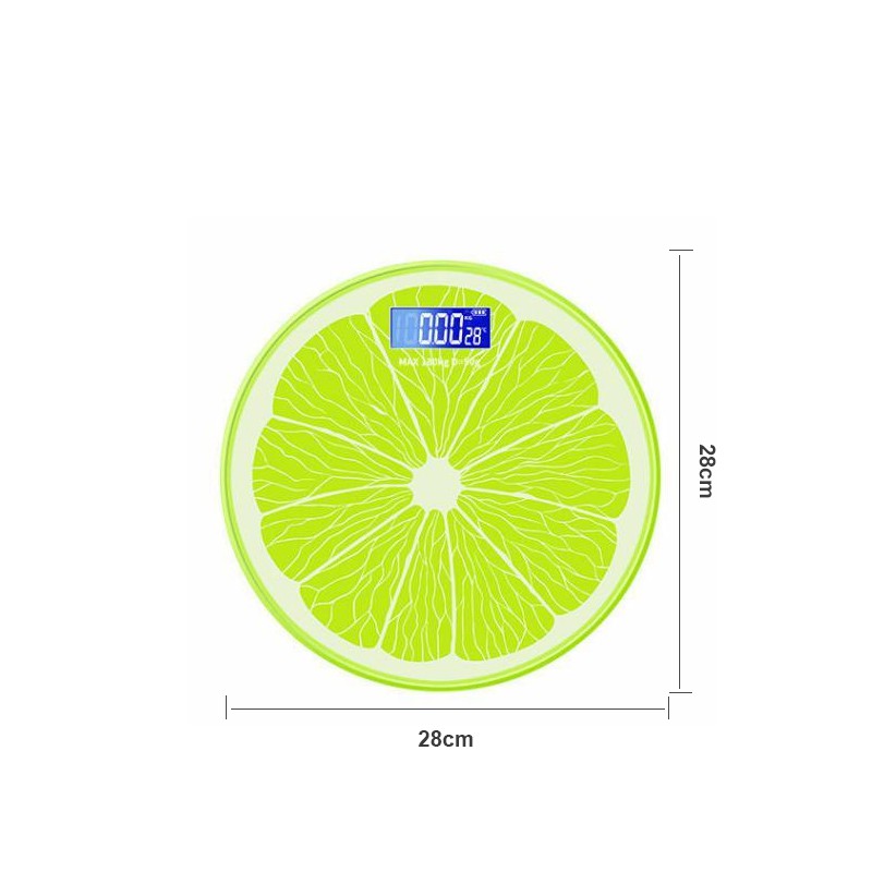 Timbangan badan digital Timbangan Kaca / Body Composition Scale Aneka Motif Buah