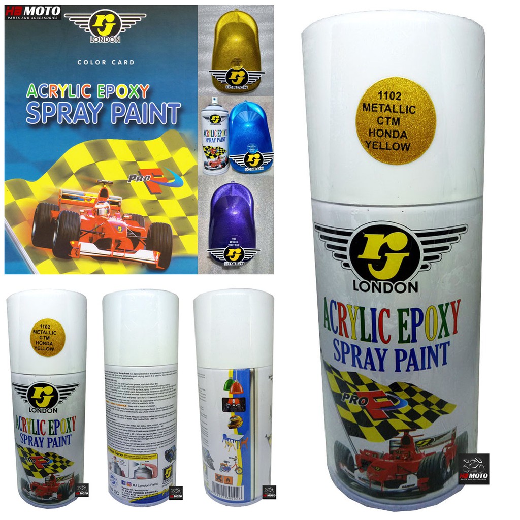 1102 METALLIC CTM HONDA YELLOW/Cat Semprot RJ LONDON 1102 METALLIC CTM HONDA YELLOW 300CC/Cat Pylox