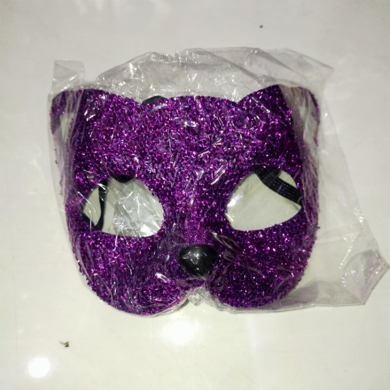 Topeng Kain Kucing Topeng Pesta Topeng Kostum Mosqueret Topeng Cat Cat Mask