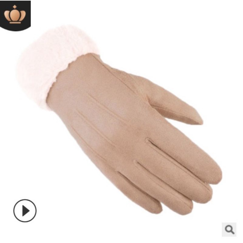 IMPORT WOMAN MAN WINTER GLOVES SUEDE SARUNG TANGAN PRIA WANITA MUSIM DINGIN