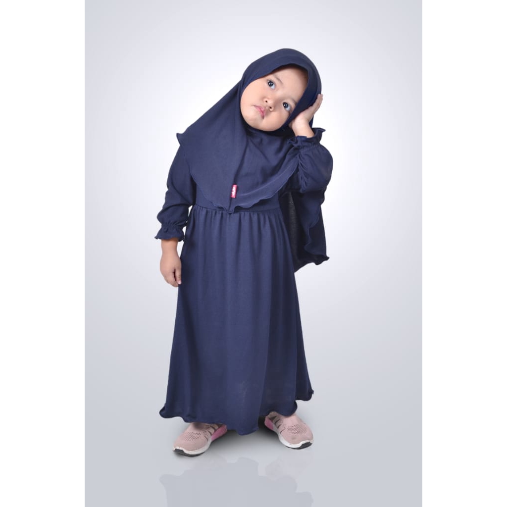  Baju  gamis  anak  Set Kerudung perempuan  syari Shopee  