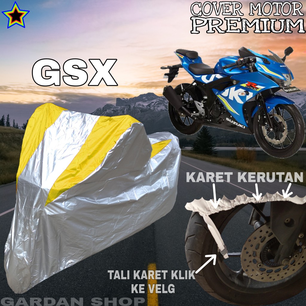 Sarung Motor GSX Silver KUNING Body Cover Gsx PREMIUM